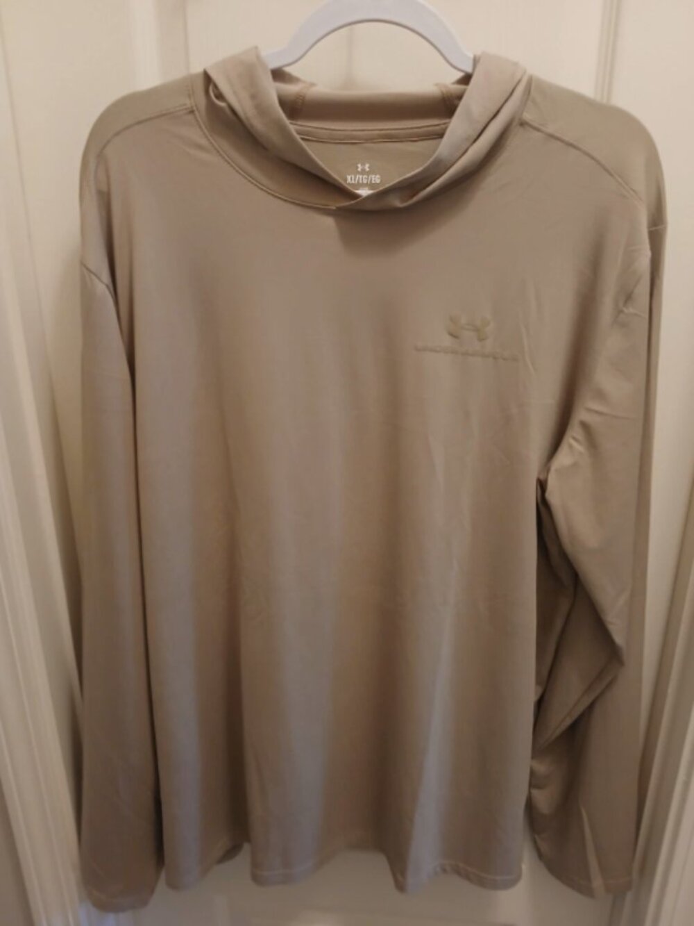 NEW Mens UNDER ARMOUR Vanish Energy Hoodie Biege XL